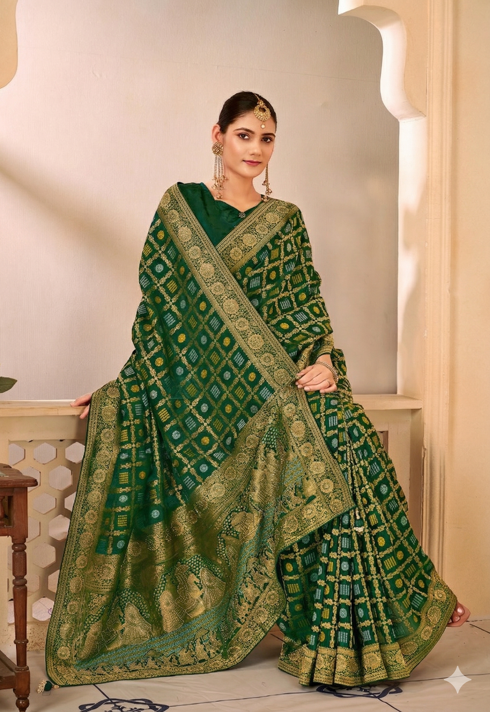 Hand-Woven Banarasi Silk Saree Secondary image