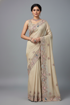Gilded Petal Chiffon Saree (681 GS-11)