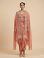 Embroidered Dhoti Skirt & Cape Set