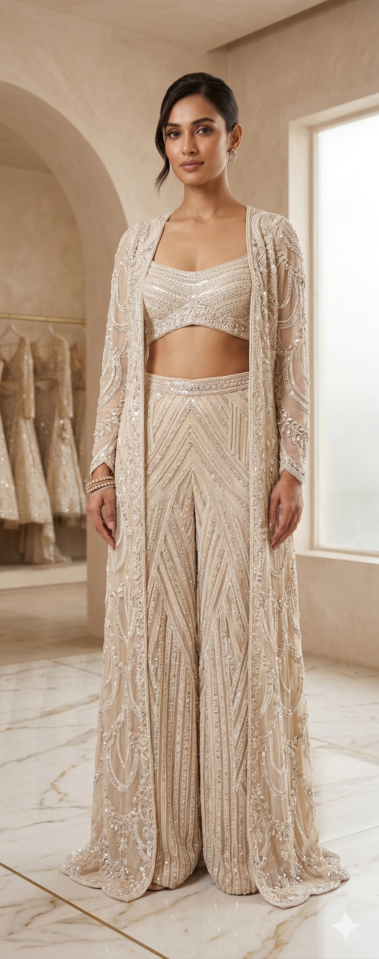 Fancy two-piece dress with long shrug Secondary image