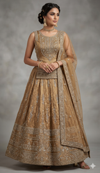 Hansa Heritage Zardozi Long-Choli Lehenga