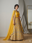 Embroidered Crop-Top Skirt with Cape