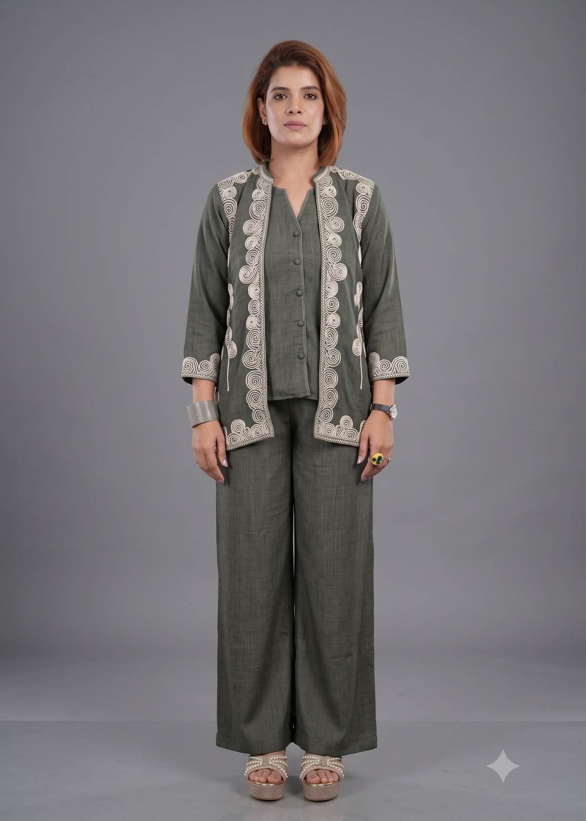Sage Olive Linen Co-ord Set Main image
