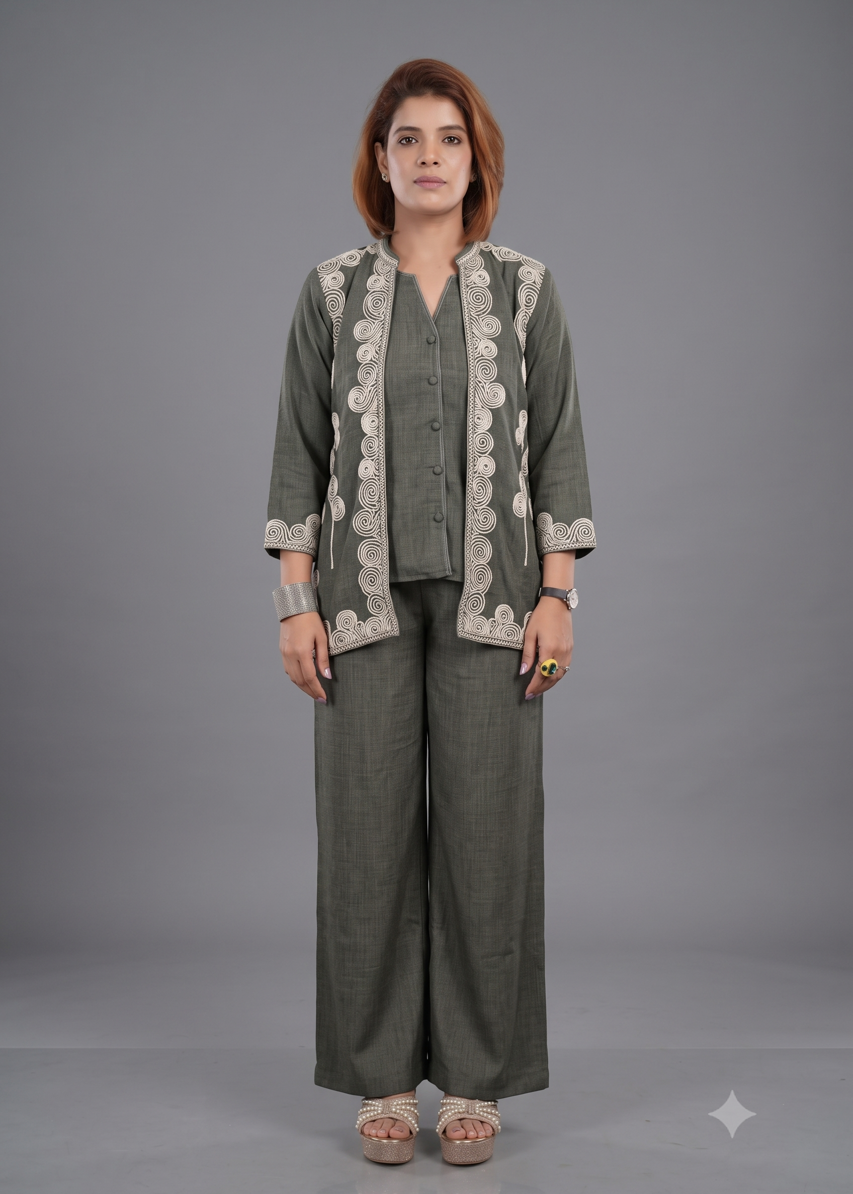 Sage Olive Linen Co-ord Set