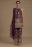 Halter-Neck Embroidered Kurta Set