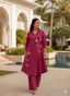 Chic Magenta Pink A-Line Co-ord Set