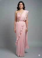 Blushing Petal Drape Saree