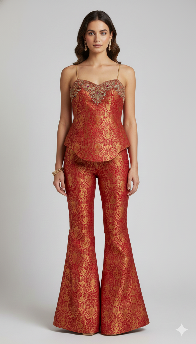 Mosaic Magenta Co-ord Set (D-1039 D-75) Main image