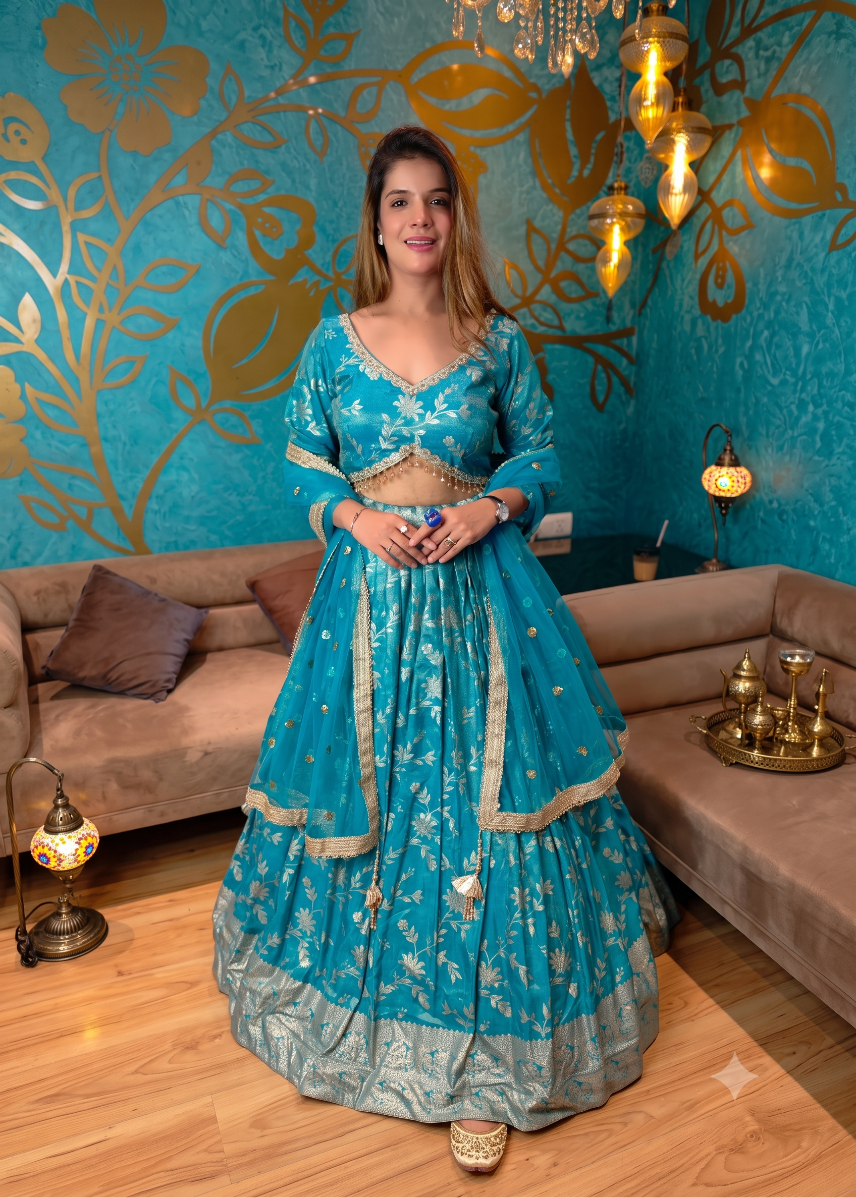 Banarasi Jacquard Brocade Lehenga Set