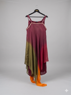 Wine Ombre Hand-Dyed Dress