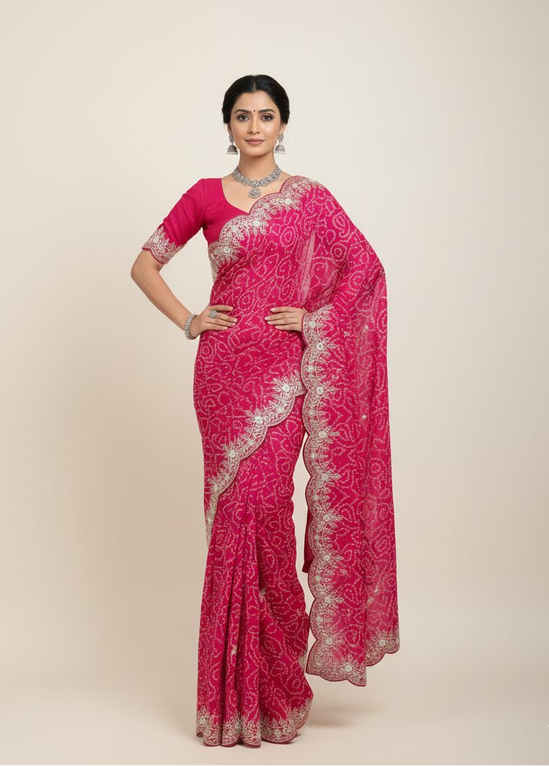 Bandhani Bliss Georgette Saree (628 GS-11)