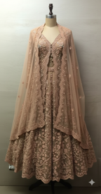 Intricate Anarkali Style lehenga Ensemble (PN-7617 M-58)