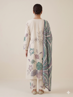 Floral Hand-Painted Kurta Set