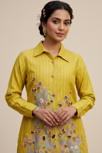 Stripe-Textured Meadow Fusion Co-ord Set