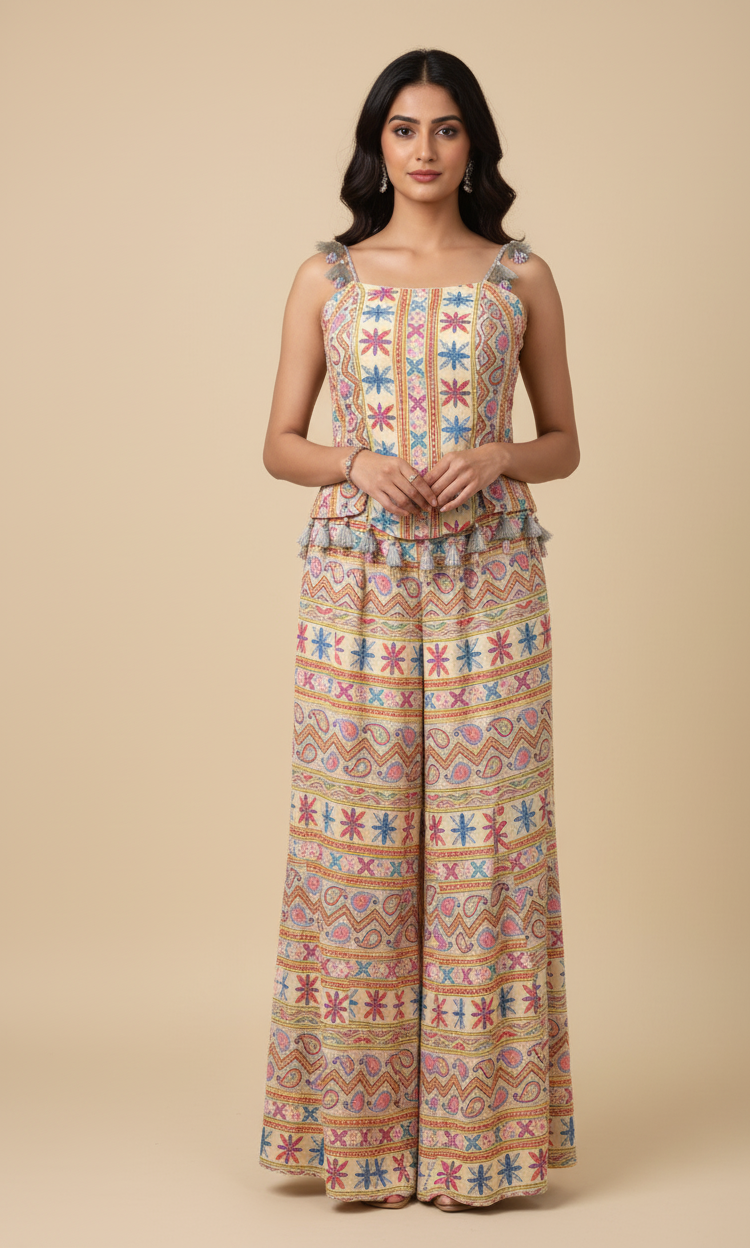 Bohemian Paisley Palazzo Set (JM-2996 M-33)