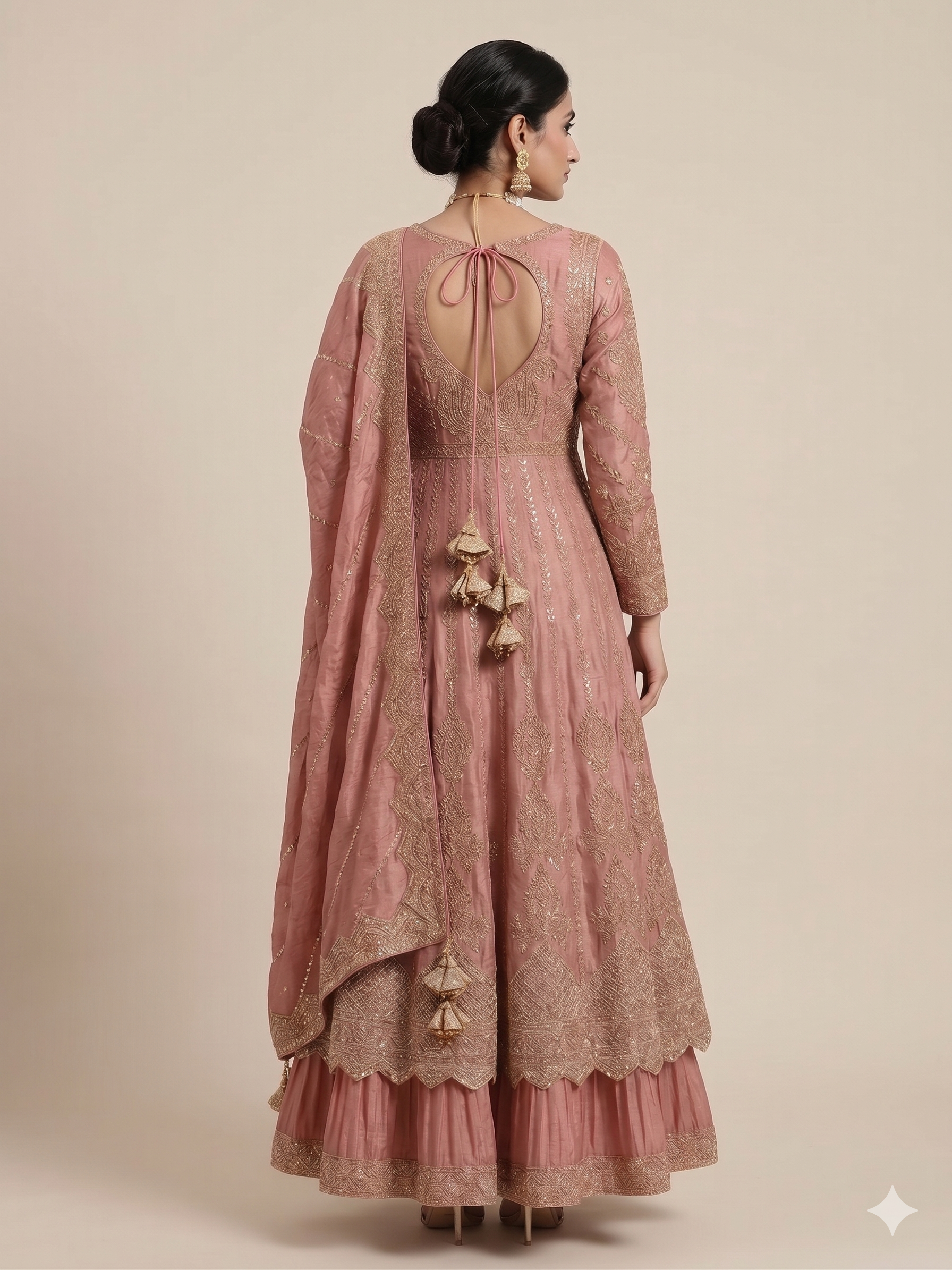 Heavily Embroidered Heritage Anarkali Set
