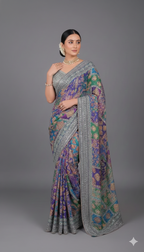 Radiant Mosaic Jewel Saree
