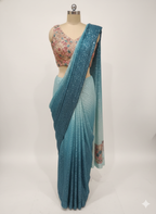 Aqua Fade Twilight Saree (813-A D-1)