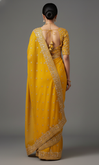 Golden Marigold Scalloped Drape