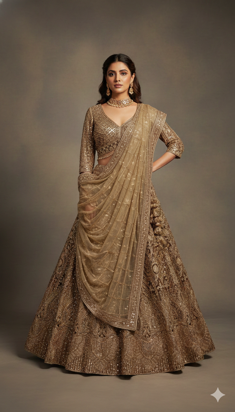 Gilded Starlight Couture Lehenga Secondary image