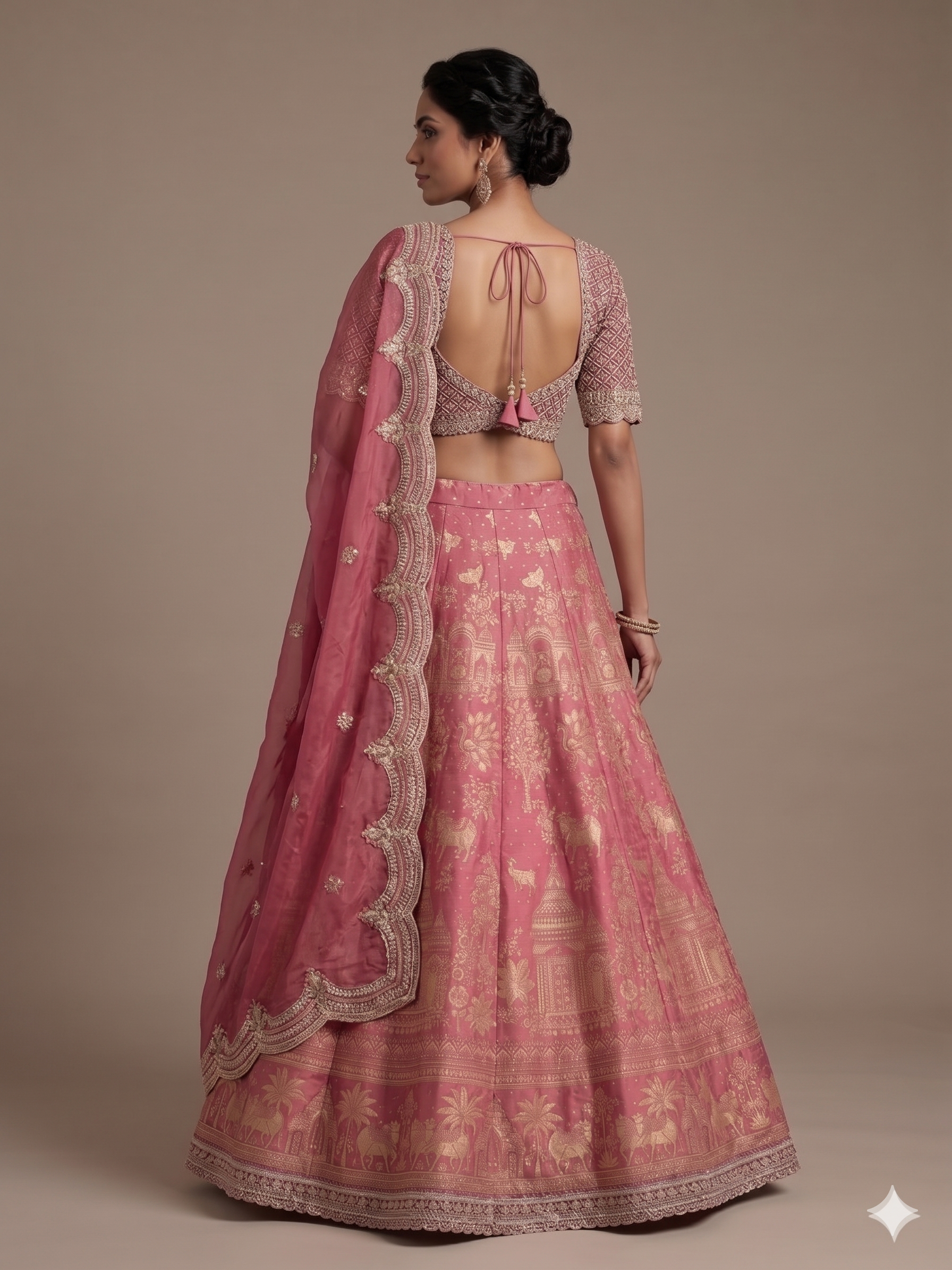 Regal Rose Heritage Printed Lehenga Set