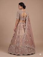 Royal Mauve Heritage Embroidered Lehenga Set
