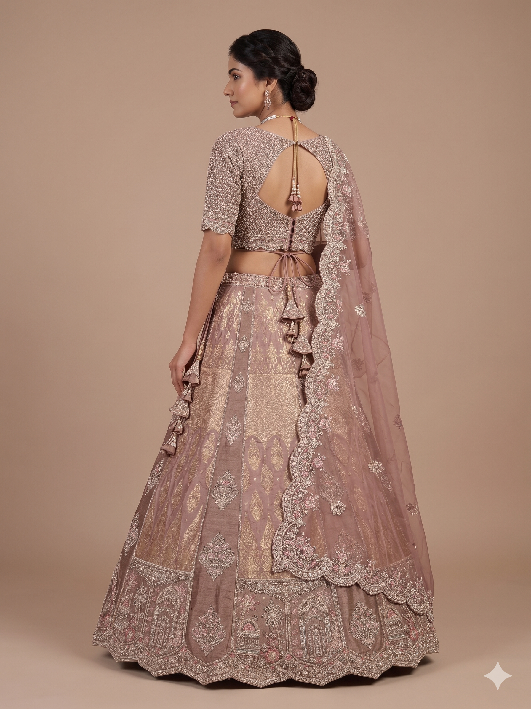 Royal Mauve Heritage Embroidered Lehenga Set