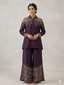 Deep Wine Embroidered Co-ord Set