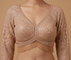 Exquisite Rose Gold Embellished Lehenga Set