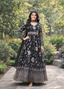 Elegance Redefined: Floral Printed Chinon Gown