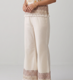 Ivory Floral Print Tunic & Palazzo Set