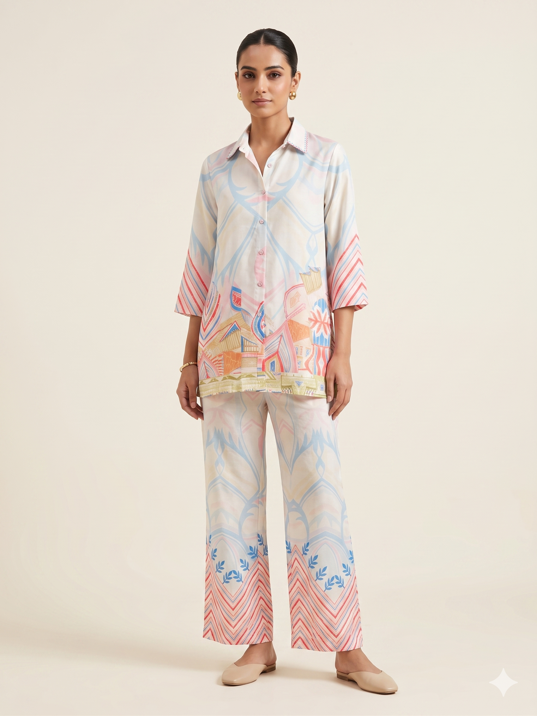 Abstract Pastel Printed Co-ord Set