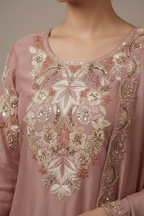 Silk Embroidered Sharara Set