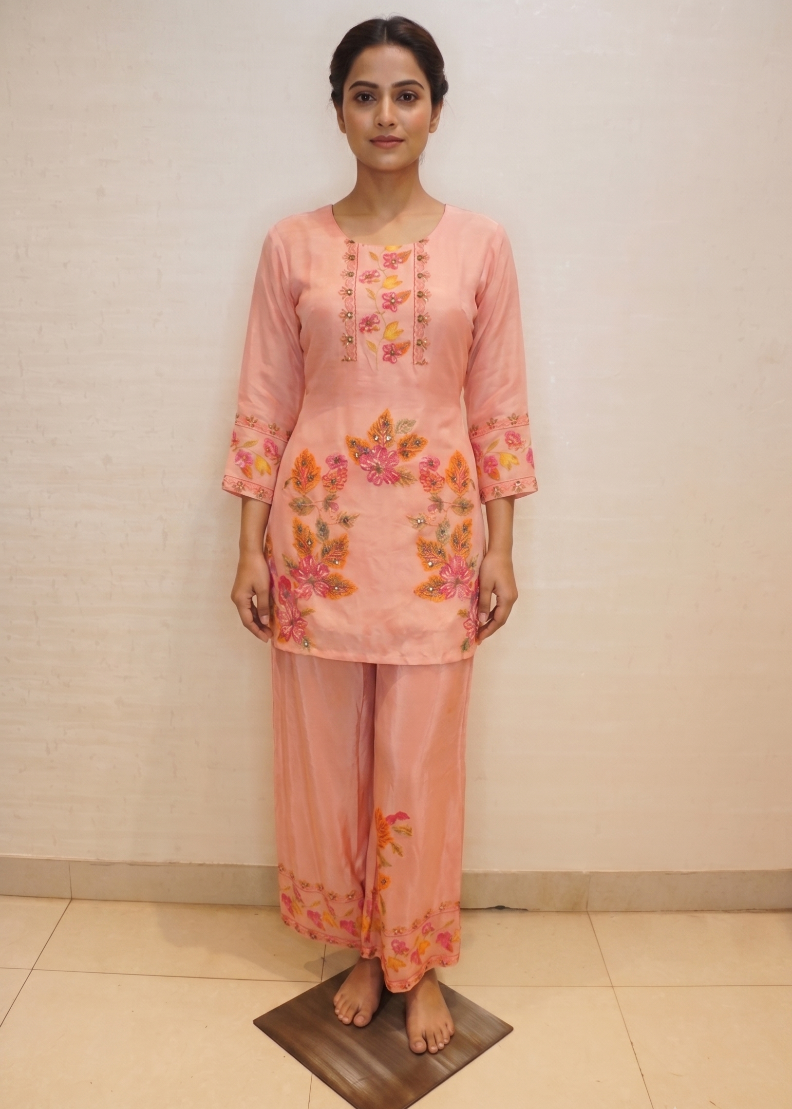 Peach Blossom: Silk Co-ord Set Main image