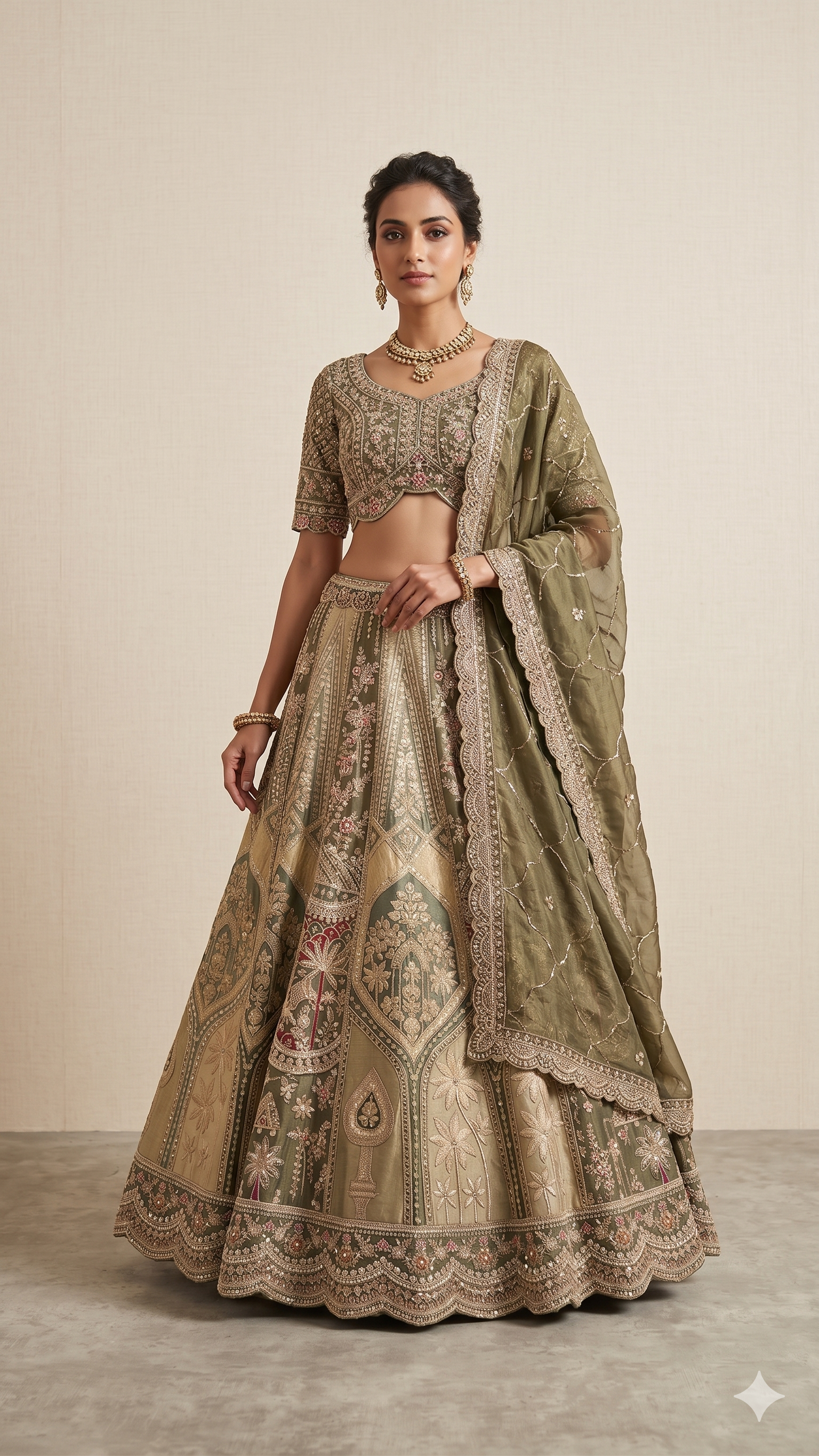 Regal Zardosi Embroidered Lehenga Choli Main image