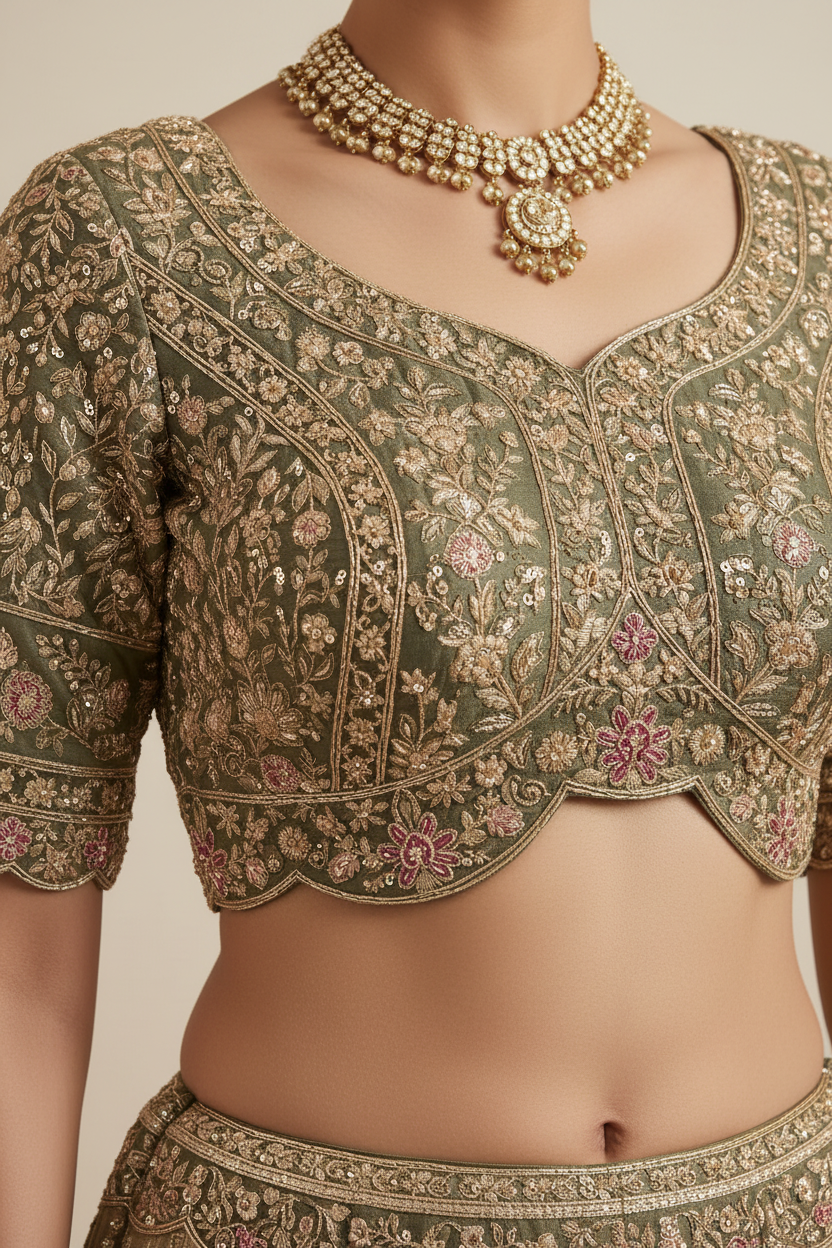 Regal Zardosi Embroidered Lehenga Choli