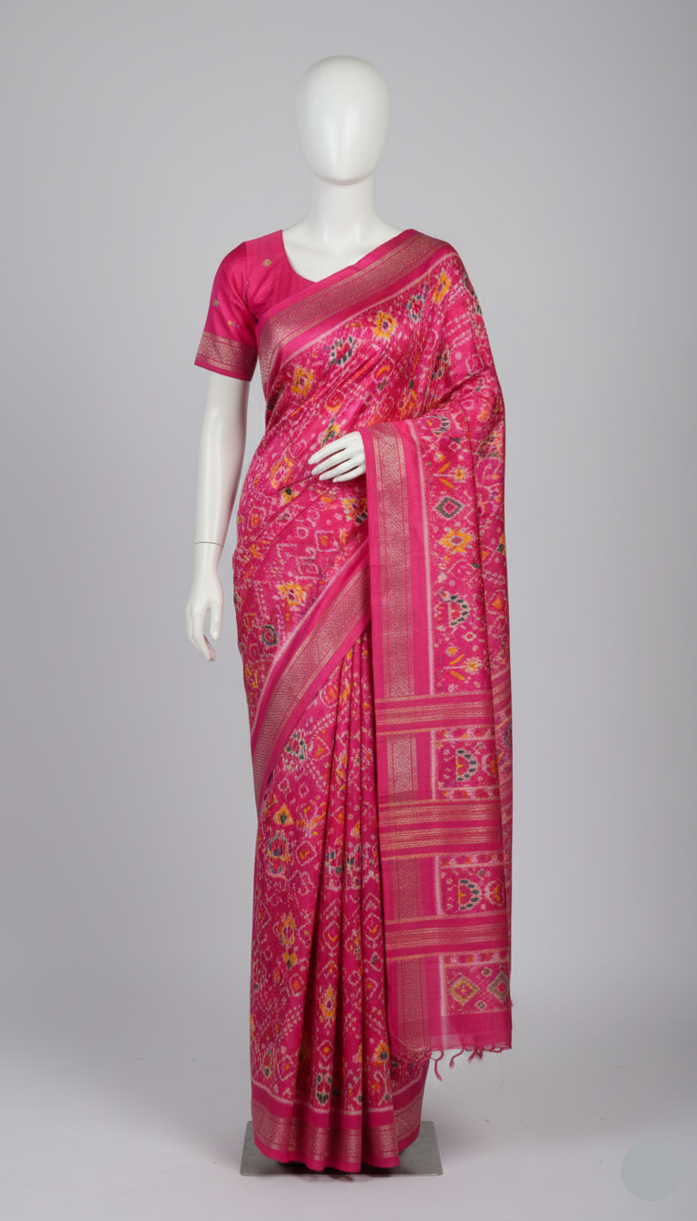 Fuchsia Heritage Saree (KAASHI PATOLA GS-26) Main image