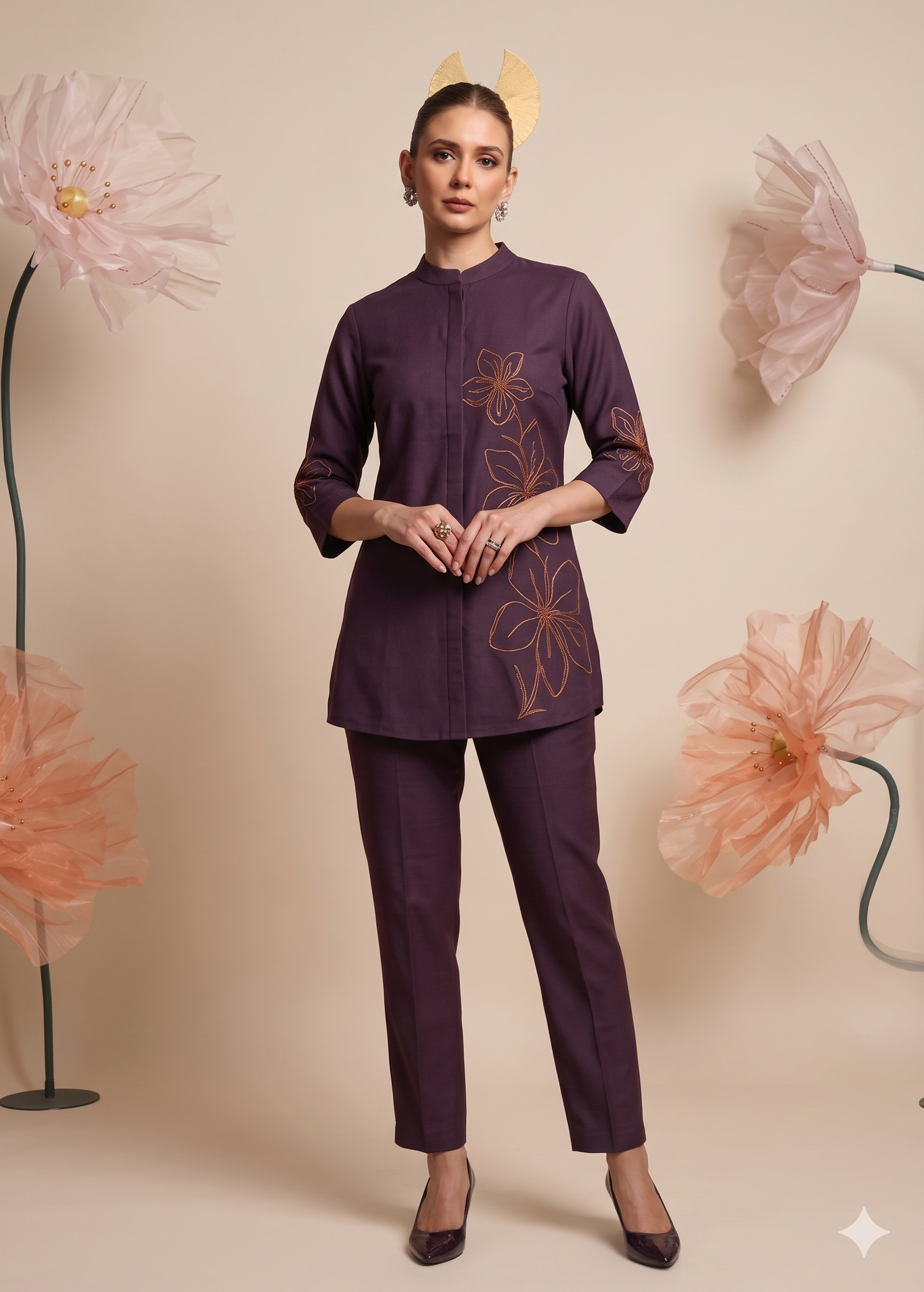 Sophisticated Plum Purple Co-ord Set