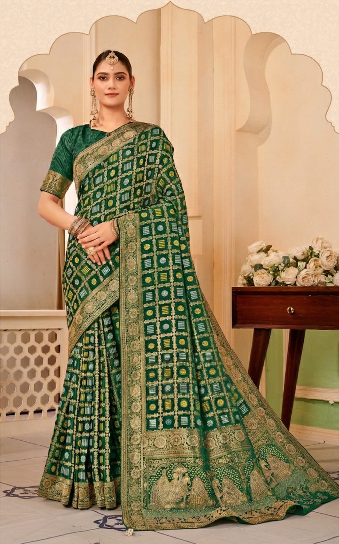 Hand-Woven Banarasi Silk Saree Main image