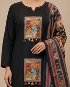 Kalamkari Patchwork Cotton Kurta Set