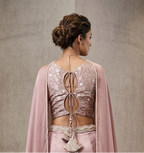 Buy Rose-Gold Radiance Indo-Western Set with Pearl Detail Dress for women