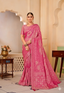 Fuchsia Banarasi Silk Saree