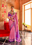Pink Patola Art Silk Saree