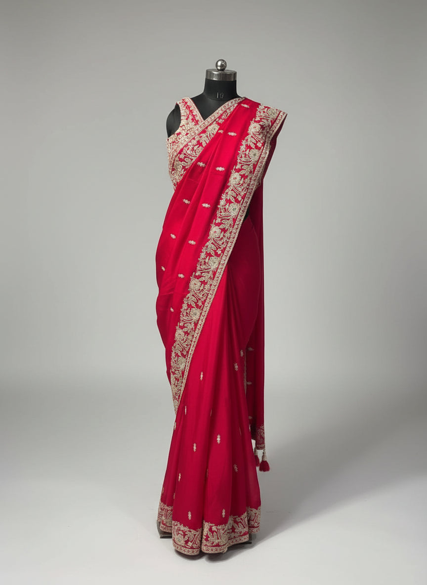 The Fuchsia Opulence Saree (322 GS-125)