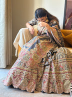 Vintage Print and Brocade Lehenga (LH-3160 D-19)