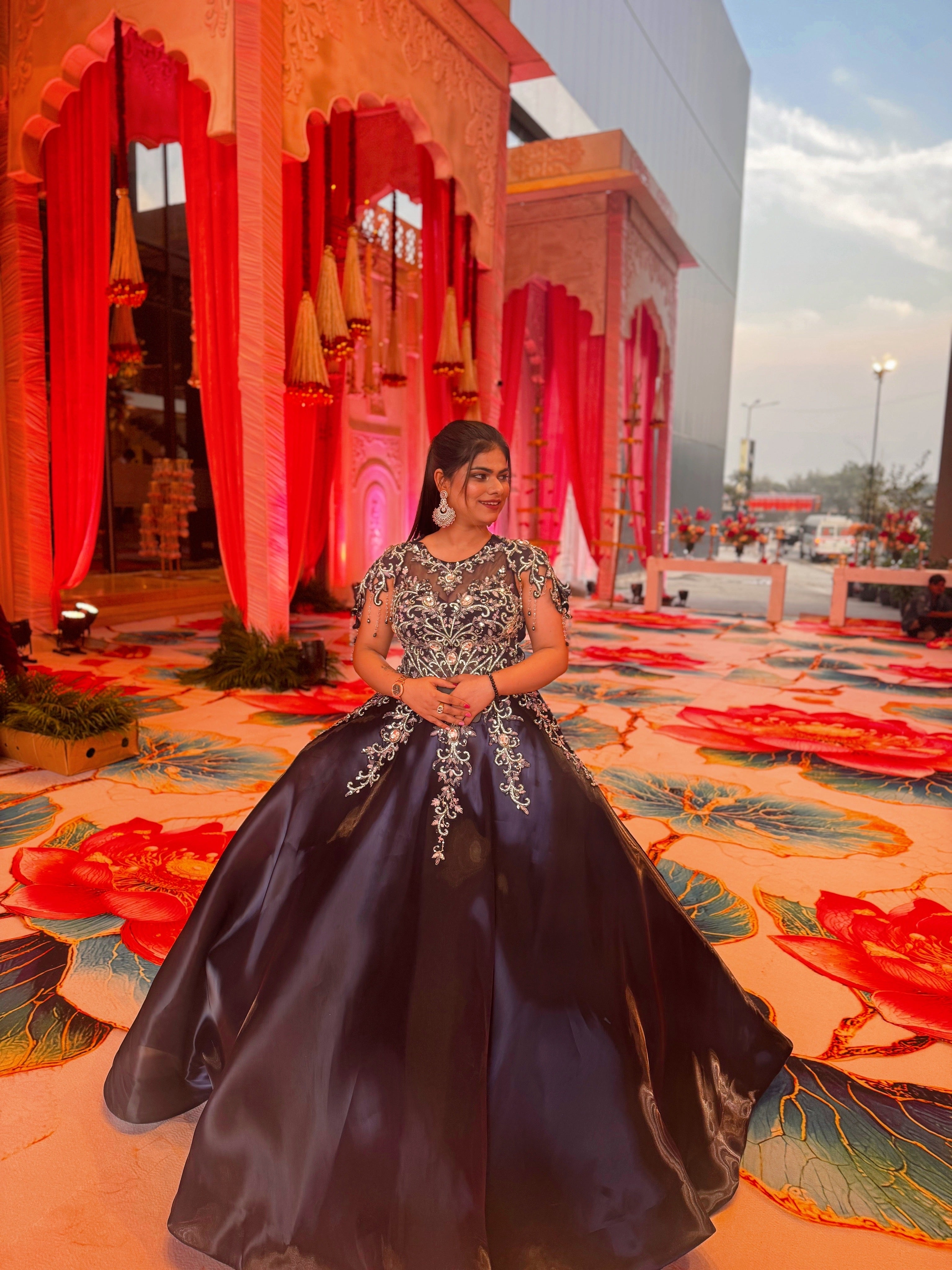 The Midnight Petal Ball Gown (PD0860 D-30) Main image