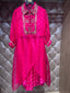 Vibrant Magenta Cape & Trouser Set (2581-2 R-65)