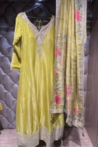 Anarkali-style Gown with Floral Dupatta (5213 GA-21)