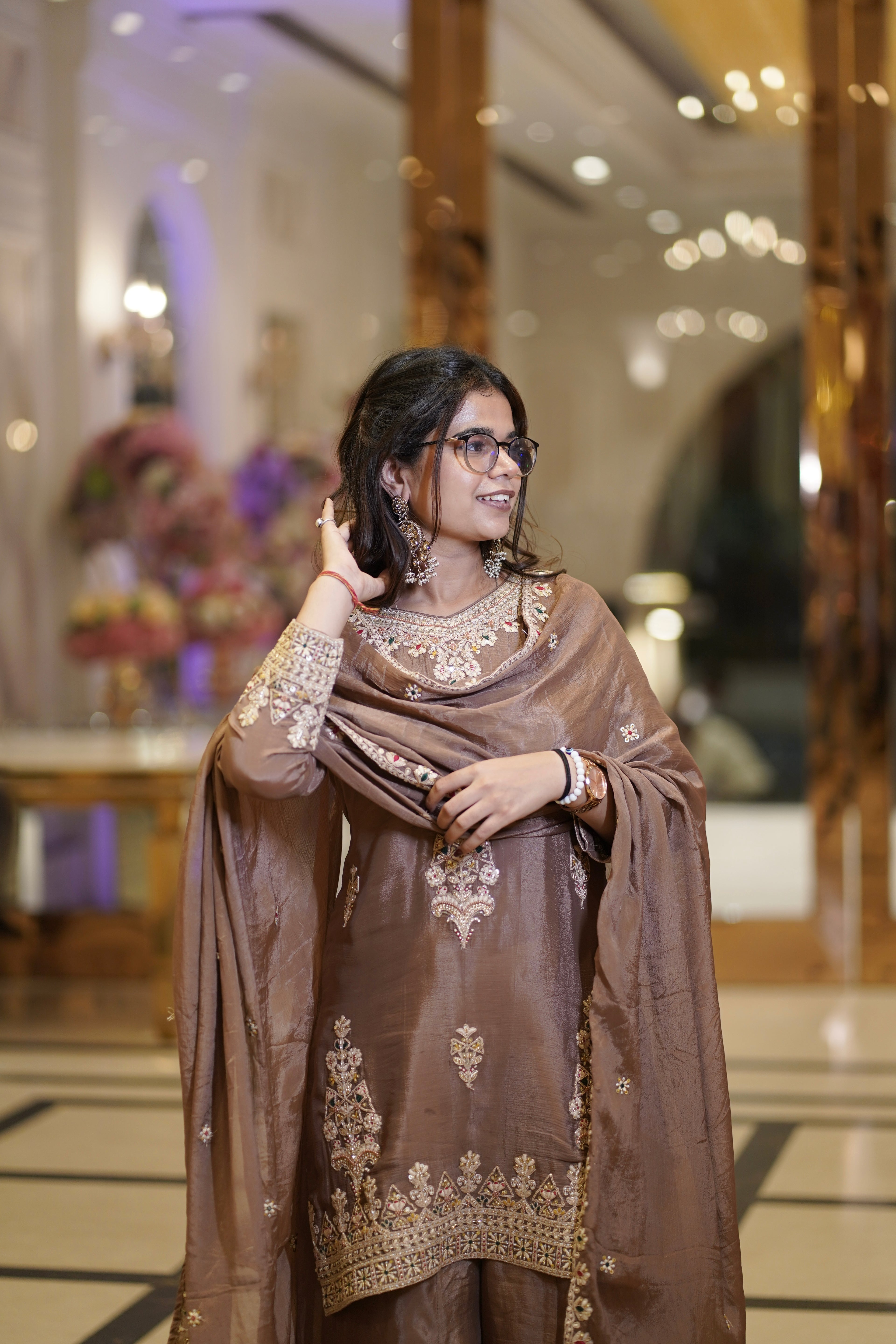 Earthy Brown Elegance Suit Set (3948-915 D-20