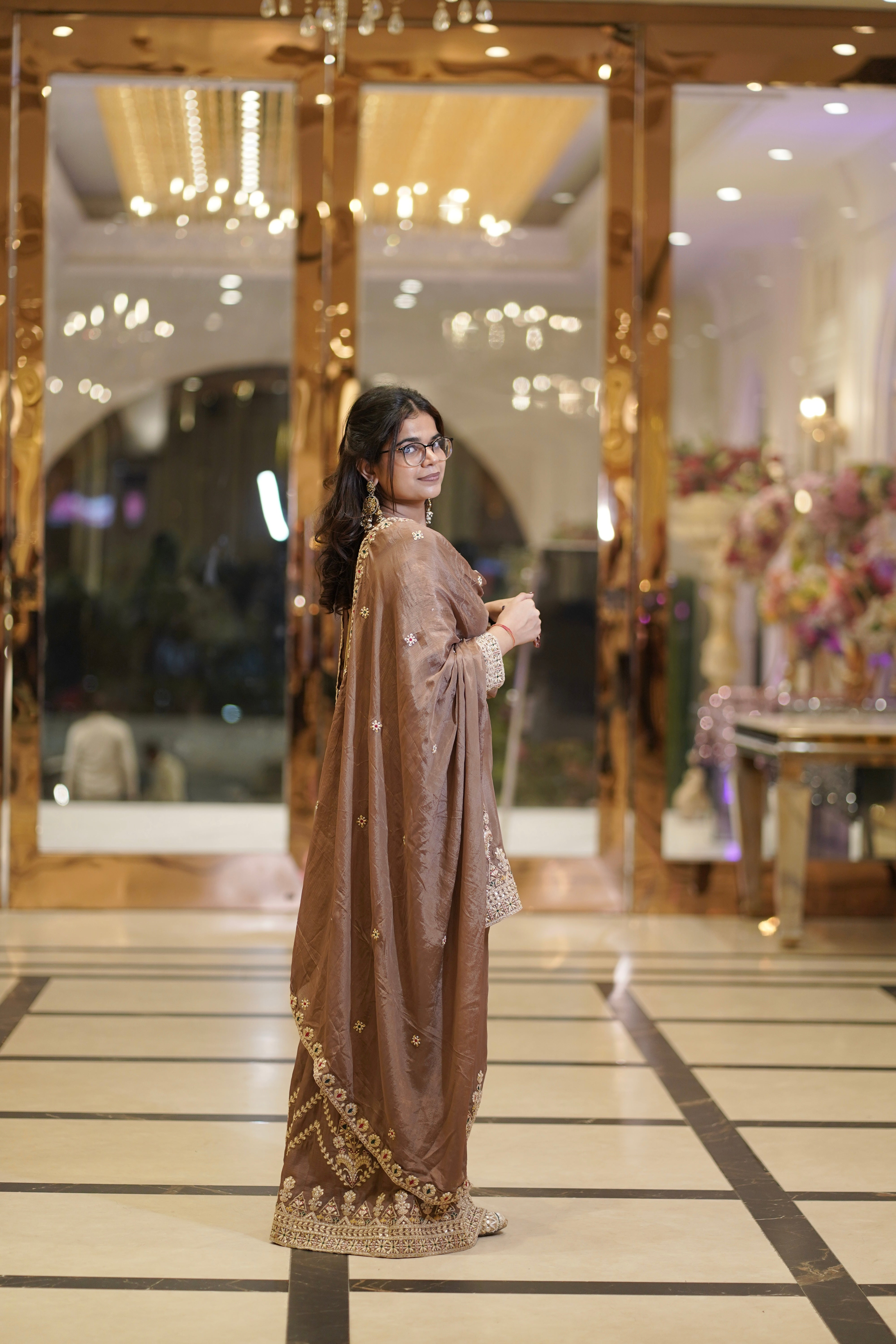 Earthy Brown Elegance Suit Set (3948-915 D-20 Secondary image